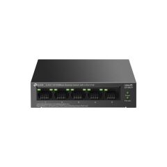 Tp-Link Ls105Lp 4 Port 10/100 +1 Port Rj45 Uplink 41W 250 Metre Poe Mesafe Metal Kasa Switch