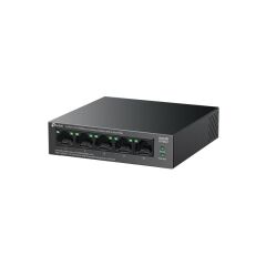 Tp-Link Ls105Lp 4 Port 10/100 +1 Port Rj45 Uplink 41W 250 Metre Poe Mesafe Metal Kasa Switch