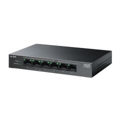 Tp-Link Ls106Lp 4 Port 10/100 + 2 Port Rj45 Uplink 41W 250 Metre Poe Mesafe Metal Kasa Switch