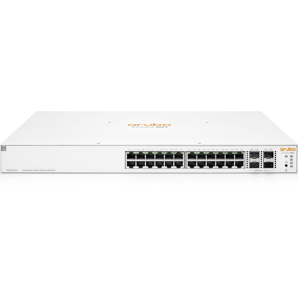 Hp Aruba 1930-24G Jl684A 24 Port 10/100/1000 24 Port Poe 4 X Sfp Yonetilebilir Rack Mount Switch 370W