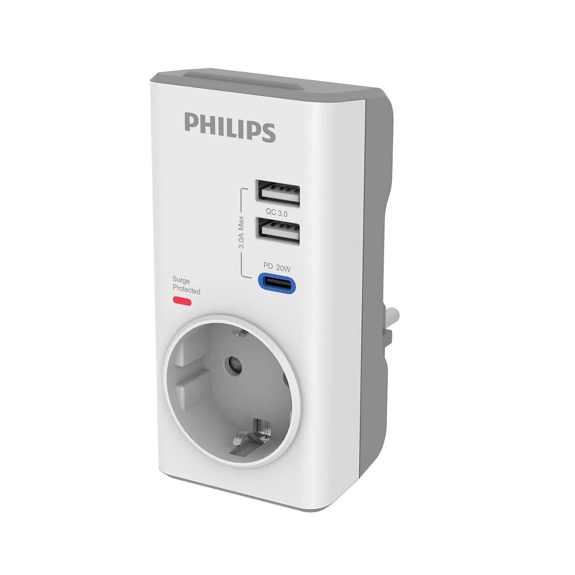 Philips Chp8010W/10 380J Tekli̇ / 1Xusb-C/2Xusb-A Akim Korumali Pri̇z