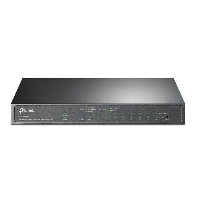 Tp-Link Tl-Sg1210Mpe 10 Port 10/100/1000 8 Port Poe+ 1Xsfp Easy Smart Desktop Switch