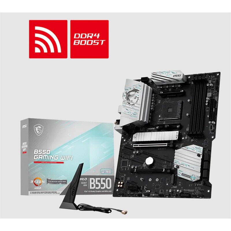 Msi B550 Gaming Wifi Ddr4 4866Mhz 1Xhdmi 1Xdp 2Xm.2 Usb Atx Am4 (Amd Am4 5000/5000G/4000G/3000 Seri̇leri̇ İle Uyumlu)