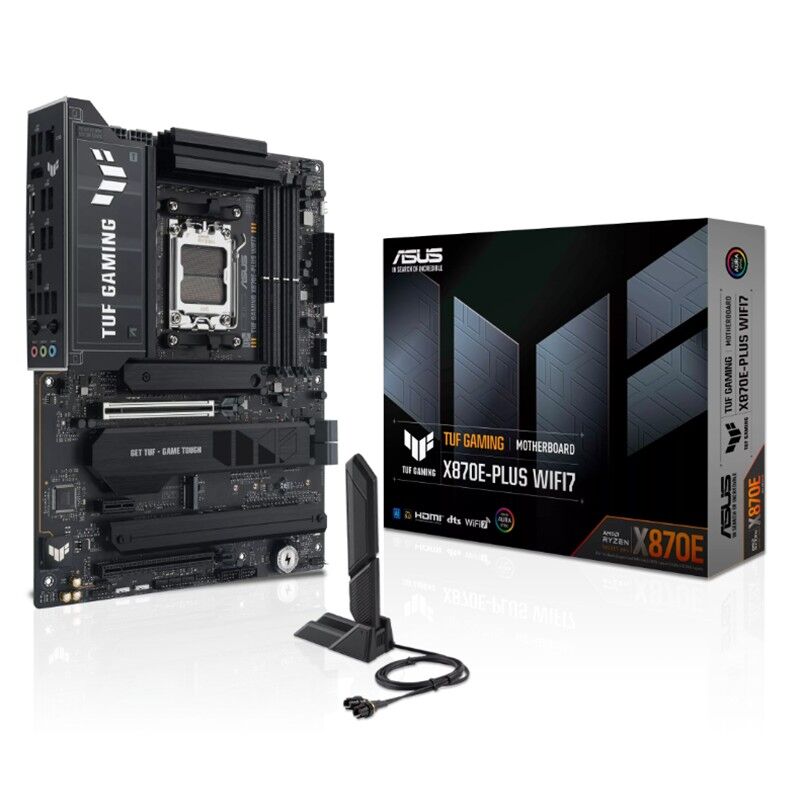 Asus Tuf Gaming X870E-Plus Wifi7 Ddr5 8000Mt/S 1Xhdmi 2Xusb 4Xm.2 Atx Am5 (Amd Am5 9000/8000/7000 Seri̇leri̇ İle Uyumlu)