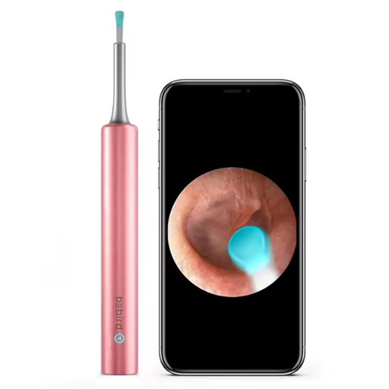 Bebird T5 3Mp Kamera 3.5Mm Lens Şarjli Wifi Görüntülü Kulak Temi̇zleyi̇ci̇ Pembe Renk