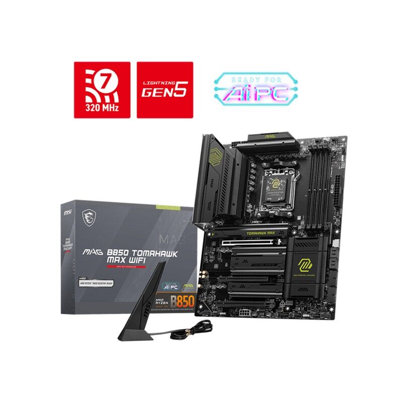 Msi Mag B850 Tomahawk Wifi Ddr5 8200Mhz 1Xhdmi 4Xm.2 Atx Am5 (Amd Am5 9000/8000/7000 Seri̇leri̇ İle Uyumlu)