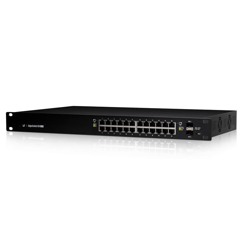 Ubiquiti Es-24-250W 24 Port Gigabit+2X1Gb Sfp+ Consol Port 802.3At/Af Yöneti̇lebi̇li̇r 250W Rackmount Poe Switch