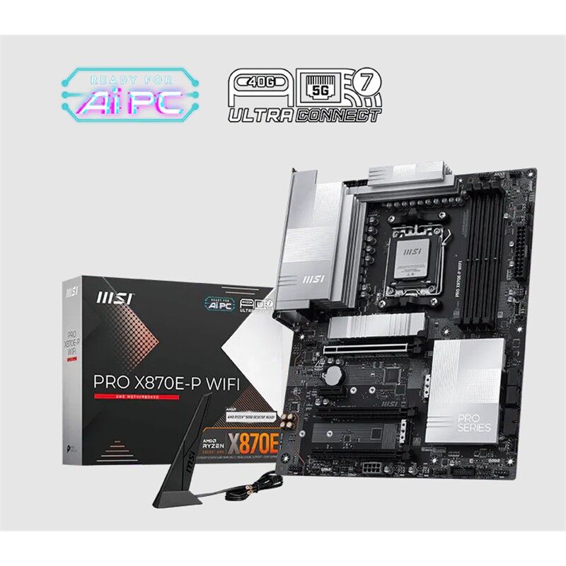 Msi Pro X870E-P Wifi Ddr5 8200Mt/S 1Xhdmi 3Xm.2 Usb Atx Am5(Amd Am5 9000/8000/7000 Seri̇leri̇ İle Uyumlu)