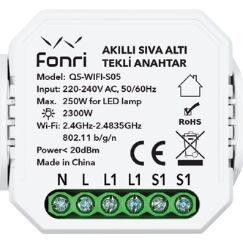 Fonri̇ Wf3-El3-0201-09 Wifi Kablosuz Cpo01 Akilli Sivaalti Tekli̇ Anahtar