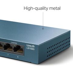 Tp-Link Ls108G 8 Port Gigabit Metal Kasa Switch