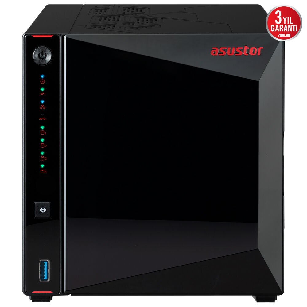 Asustor As5404T 4Gb 2 Bay + 2X M.2 Nvme 2X 2.5Glan Depolama Üni̇tesi̇