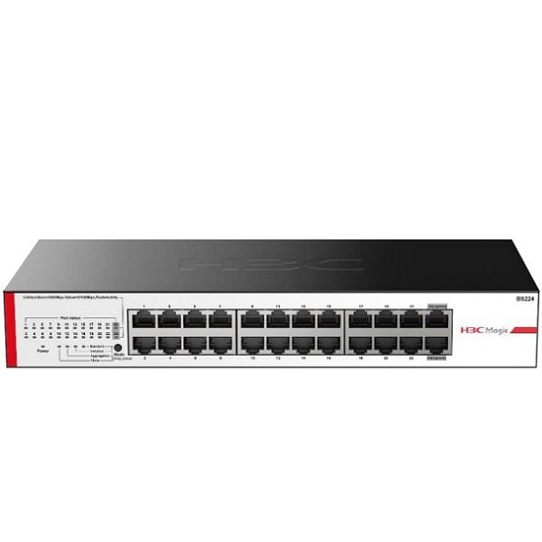 H3C Magic Bs224 24 Port 10/100/1000 Yonetilemez Rack Mount Switch Metal Kasa