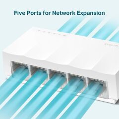Tp-Link Ls1005 5 Port 10/100 Plasti̇k Kasa Switch