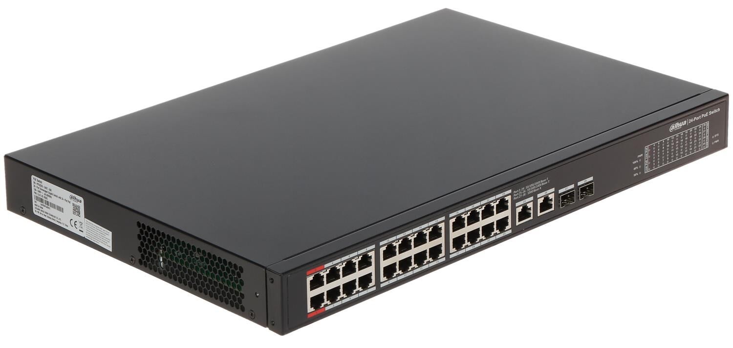 Dahua Pfs3228-24Gt-360 24 Port Gigabit + 2X1Gb Rj45/Sfp Uplink 360W Poe Rackmount Switch
