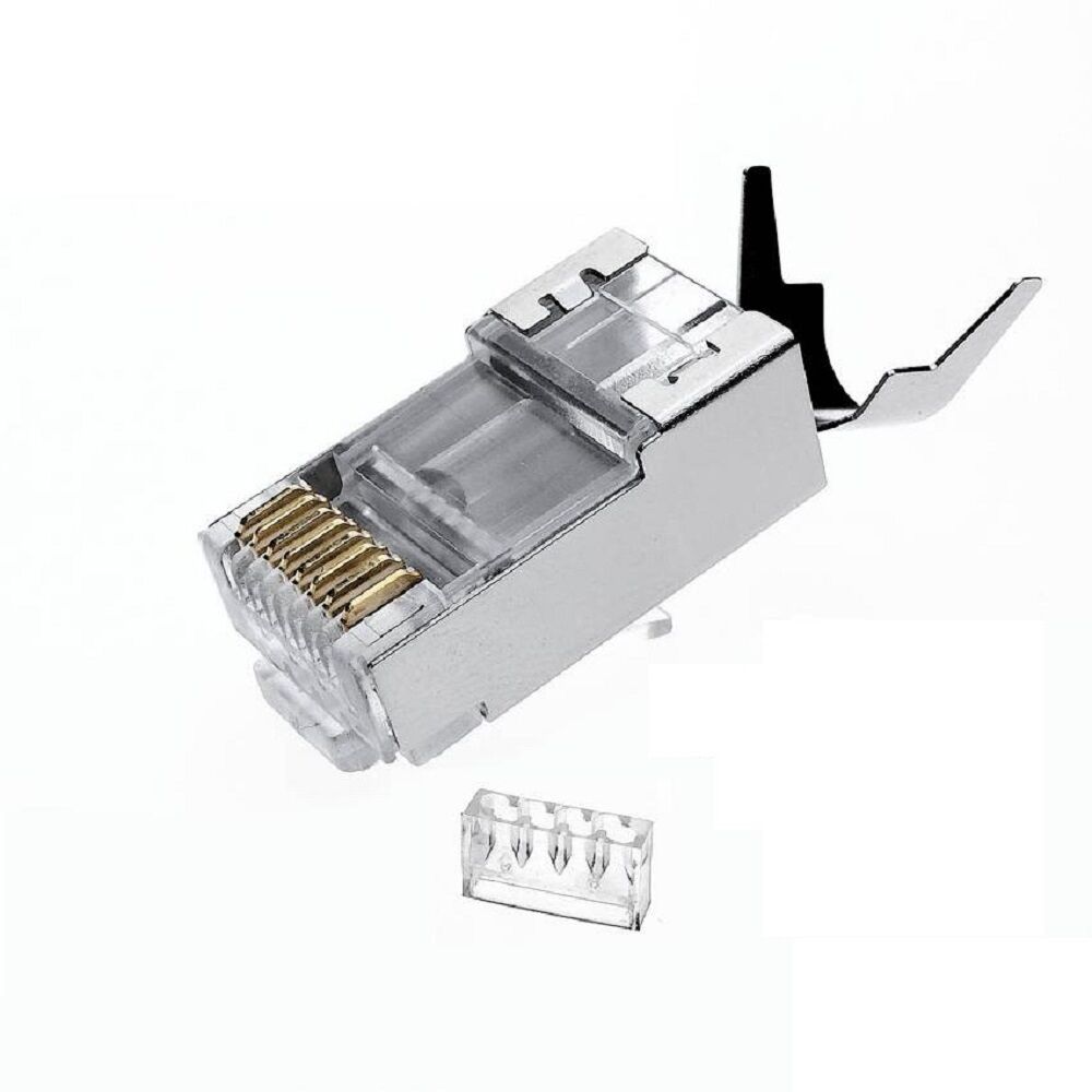 Qport Q-J710M Cat7/Cat6A Metal&Ayraçli Rj45 Konnektör 10'Lu