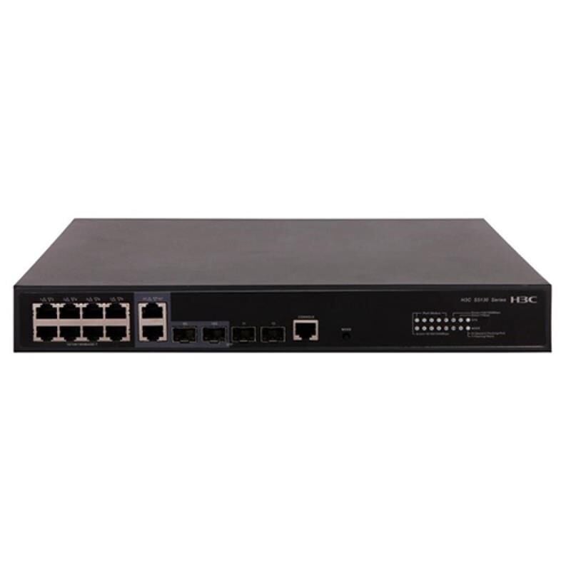 H3C 9801A1Nf Ls-5130S-10P-Hpwr-Ei-Gl L2 8 Port Gigabit+2X1Gb Sfp Uplink 1Xconsole Port Yöneti̇lebi̇li̇r 125W Poe Rackmount