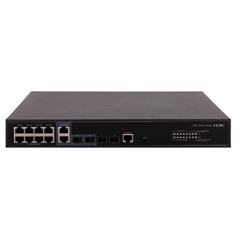 H3C 9801A1Nf Ls-5130S-10P-Hpwr-Ei-Gl L2 8 Port Gigabit+2X1Gb Sfp Uplink 1Xconsole Port Yöneti̇lebi̇li̇r 125W Poe Rackmount