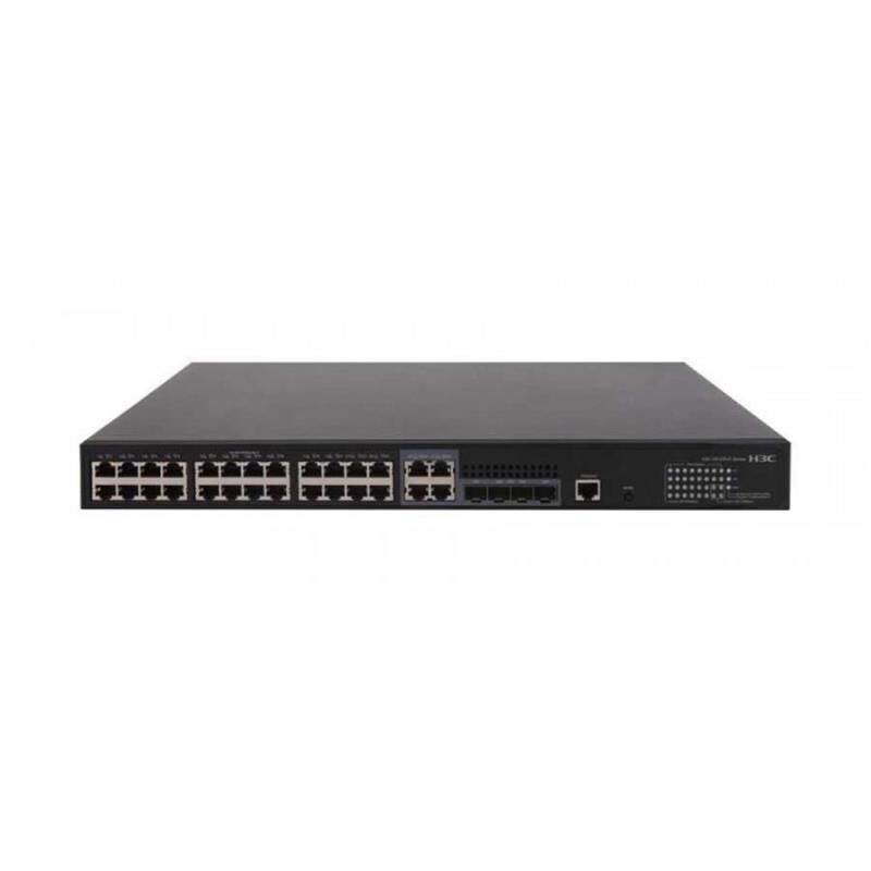 H3C 9801A1Qc Ls-5120V2-28P-Hpwr-Li-Gl 24-Port Gigabit Poe+ + 4Xrj45/4X1Gb Sfp Combo 370W Poe Rackmount