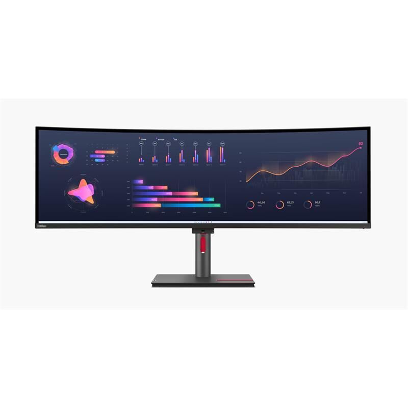 49 Lenovo P49W-30 Thinkvision 63Dbrat1Tk 4Ms 60Hz Hdmi+Dp Wled Pivot Curved Monitor