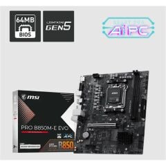 Msi Pro B850M-E Evo Ddr5 8200Mhz 1Xvga 1Xhdmi 1Xm.2 Usb Matx Am5 (Amd Am5 9000/8000/7000 Seri̇leri̇ İle Uyumlu)