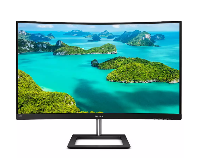 31.5 Philips 328E1Ca/00 4Ms 60Mhz 2Xhdmi 1Xdp 4K Uhd 3840X2160 Hoparlör Flicker-Free Düşük Mavi̇ Işik Curved Vesa Si̇yah