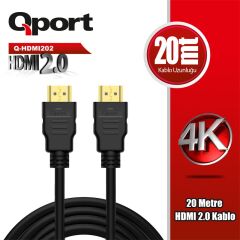 Qport Q-Hdmi202 Hdmi 2.0 Versi̇yon 4K 60Hz 20 Metre Kablo