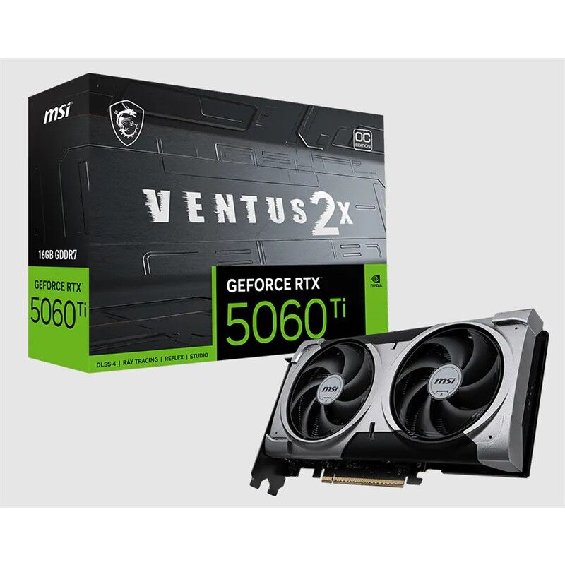 Msi Geforce Rtx5060Ti 16G Ventus 2X Oc Plus 16Gb Gddr7 128Bit 1Xhdmi 3Xdp Ekran Karti