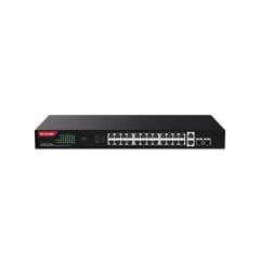 Ip-Com G1128P-24-410W 24 Port Gigabit +2Xgb Rj45/Sfp Uplink 370W Poe Rackmount Switch