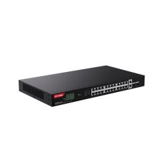 Ip-Com G1128P-24-410W 24 Port Gigabit +2Xgb Rj45/Sfp Uplink 370W Poe Rackmount Switch