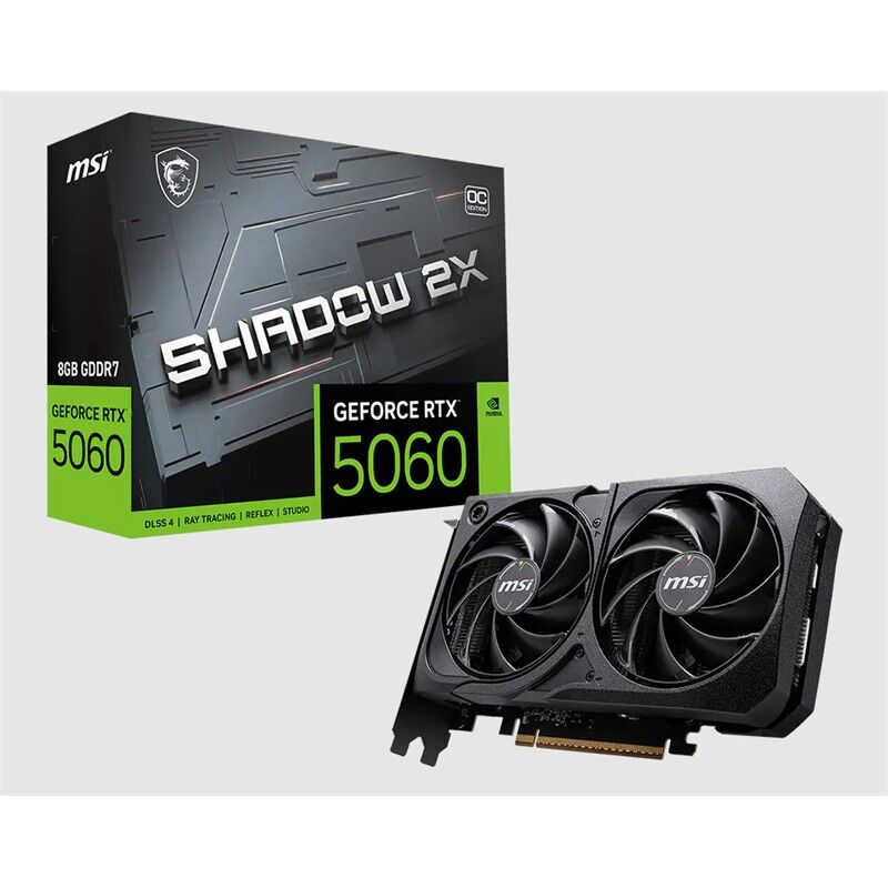 Msi Geforce Rtx5060 8G Shadow 2X Oc Max 8Gb Gddr7 128Bit 1Xhdmi 3Xdp Ekran Karti