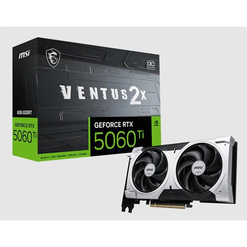 Msi Geforce Rtx5060Ti 8G Ventus 2X Oc Plus 8Gb Gddr7 128Bit 3Xdp 1Xhdmi Ekran Karti