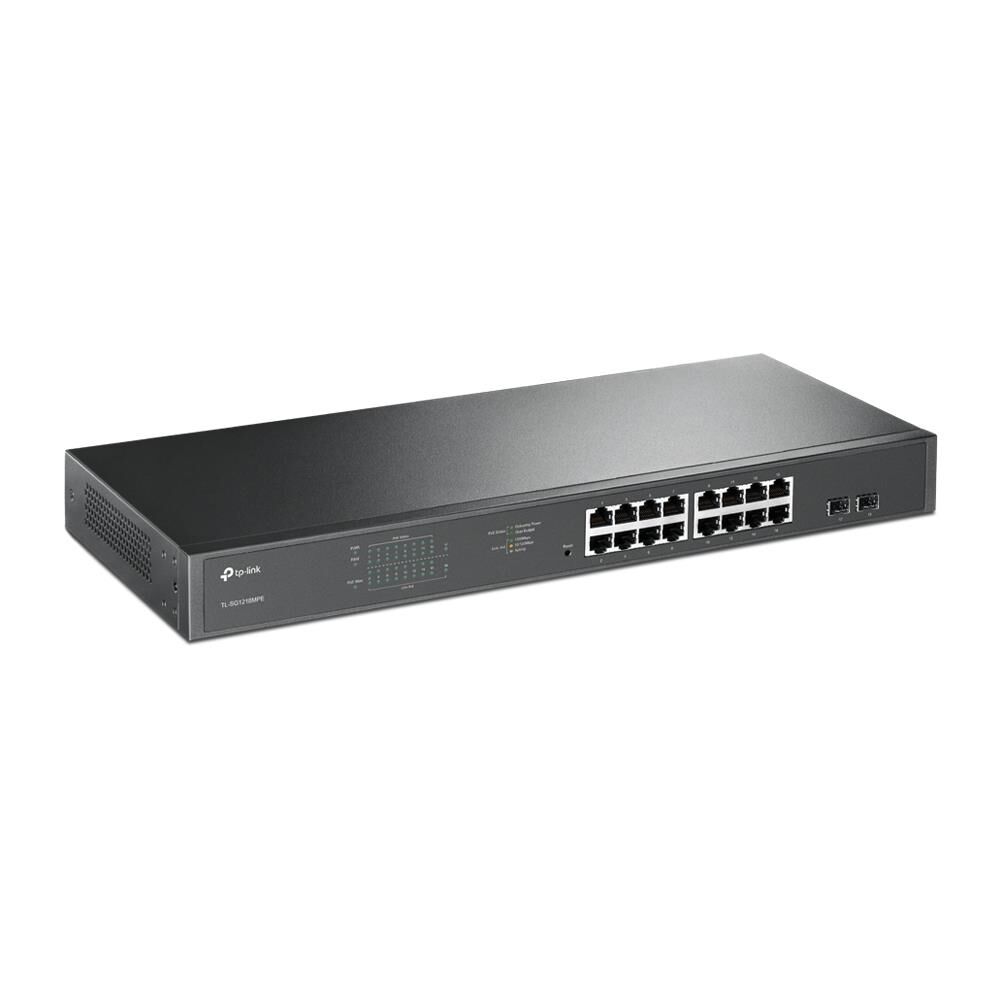 Tp-Link Tl-Sg1218Mpe 16 Port Gigabit + 2Xgigabit Sfp Uplink Yöneti̇lebi̇li̇r 192W Poe Rackmount Switch