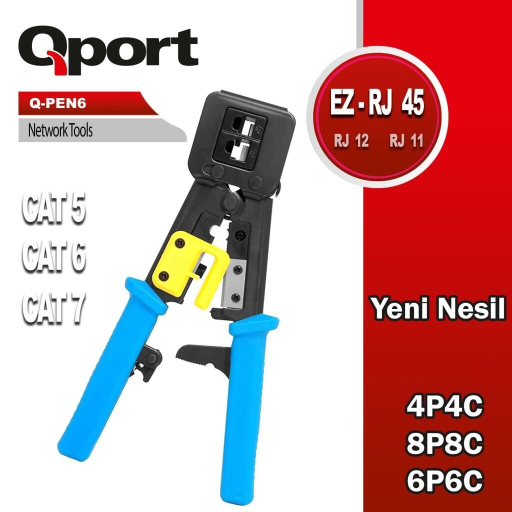 Qport Q-Pen6 Yeni̇ Nesi̇l Ez Rj45-Rj11-Rj12 Pense