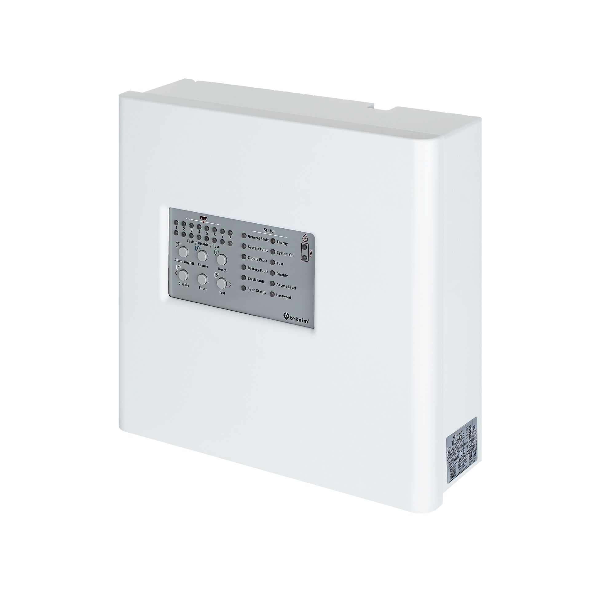 Tekni̇m Tfp-4408P 8 Bölgeli̇ Konvaksi̇yonel Yangin Alarm Paneli̇