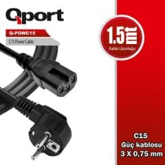 Qport Q-Powc15 1.5Mt C15 Power Kablo