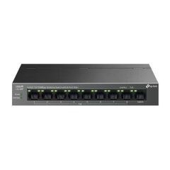 Tp-Link Ls109P 8 Port 10/100 +1 Port Rj45 Uplink 63W 250 Metre Poe Mesafe Metal Kasa Switch