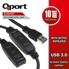 Qport Q-Uz3100 Usb 3.0 10Mt Uzatma Kablosu (Repeater)