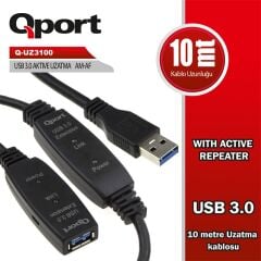 Qport Q-Uz3100 Usb 3.0 10Mt Uzatma Kablosu (Repeater)