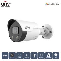 Uniview Ipc2124Le-Adf28Kmc-Wl 4Mp 2.8Mm Colorhunter H265+ Ip67 Dahi̇li̇ Ses/Hoparlör Ir Bullet Ip Kamera