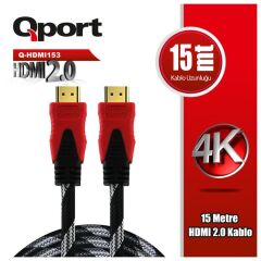 Qport Q-Hdmi153 Hdmi Kablo 15Mt Ver2.0 Altin Uçlu 3D 4K