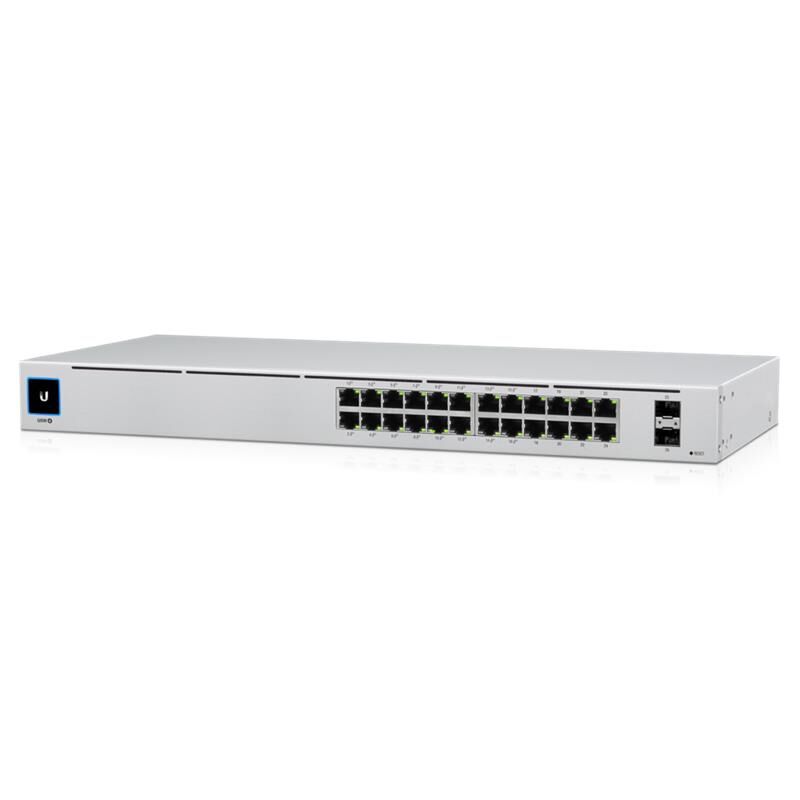 Ubiquiti Usw-24-Poe 24 Port Gigabit + 2X1Gb Sfp Uplink Yöneti̇lebi̇li̇r 95W Poe Rackmount Switch
