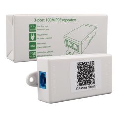 Uranium Poe-Rp12 1 Port Poe Gi̇ri̇ş Besleme+ 2 Port Poe Çikiş 10/100 Plasti̇k Kasa Poe Repeater
