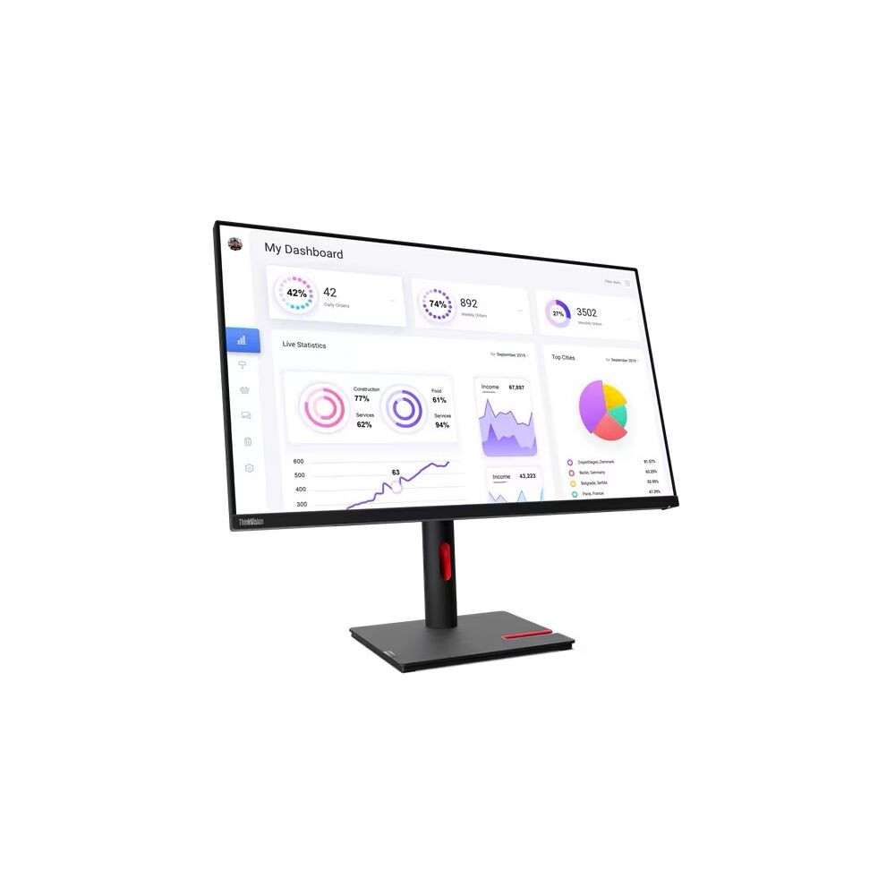 Lenovo 63D2Gat1Tk 31.5'' 4Ms 4K 3840X2160 Hdmi/Dp/Type-C Vesa Pivot Ips Led Monitor