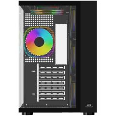 Power Boost Pb-Ss02B 7X Argb Fan Atx Sea View Usb3.0 Si̇yah Kasa