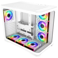 Gamebooster Gb-G2851Bw 7X Argb Fan Atx Sea View Usb3.0 Beyaz Kasa