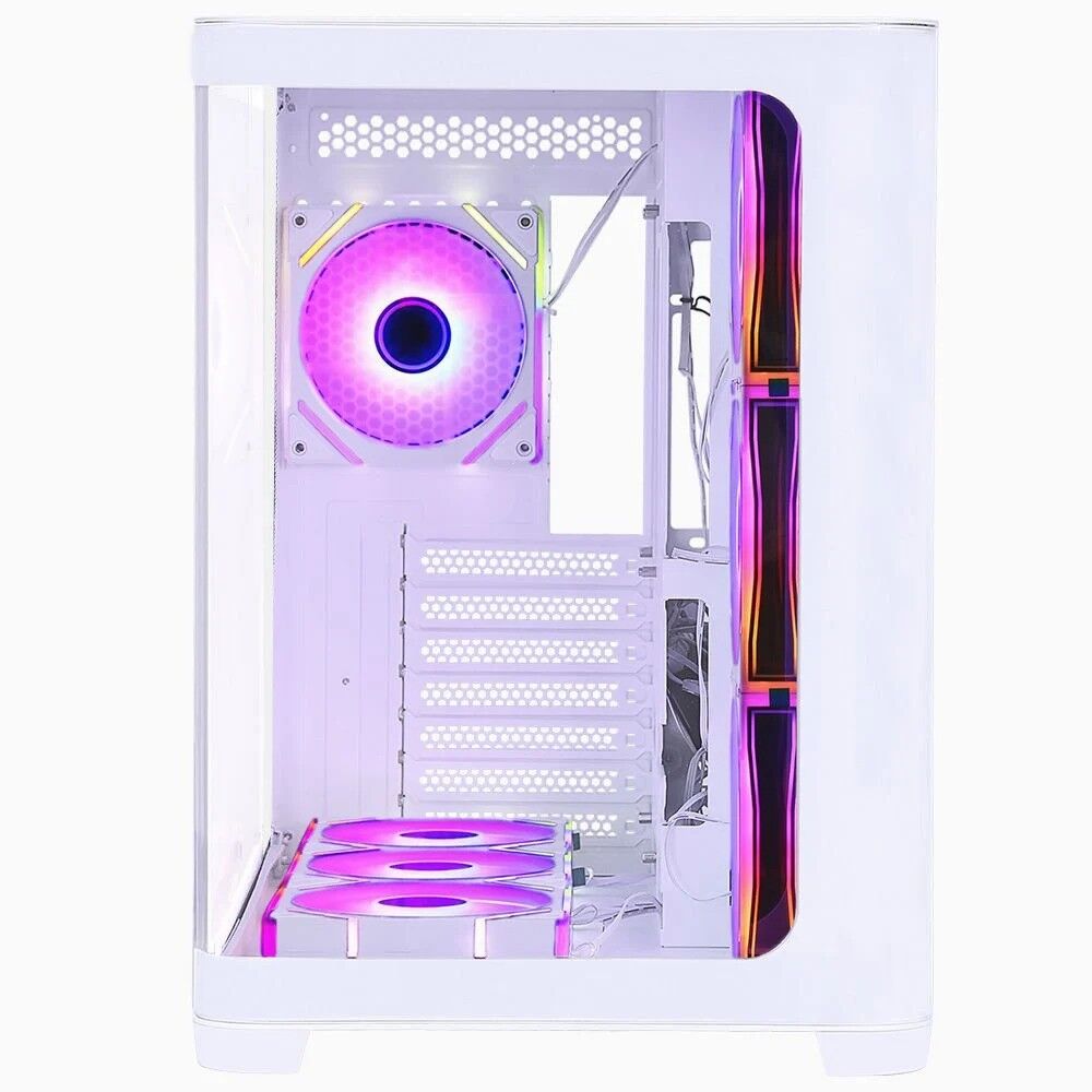 Gamebooster Gb-G2851Bw 7X Argb Fan Atx Sea View Usb3.0 Beyaz Kasa