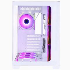Gamebooster Gb-G2851Bw 7X Argb Fan Atx Sea View Usb3.0 Beyaz Kasa