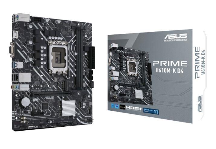 Asus Prime H610M-K D4 Ddr4 3200Mhz 1Xvga 1Xhdmi 1Xm.2 Usb 3.2 Matx 1700P (12. / 13. Ve 14. Nesi̇l İşlemci̇ Uyumlu)