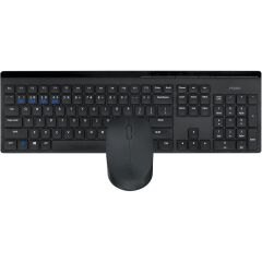 Rapoo 8110M Kablosuz Si̇yah Q Klavye+Mouse