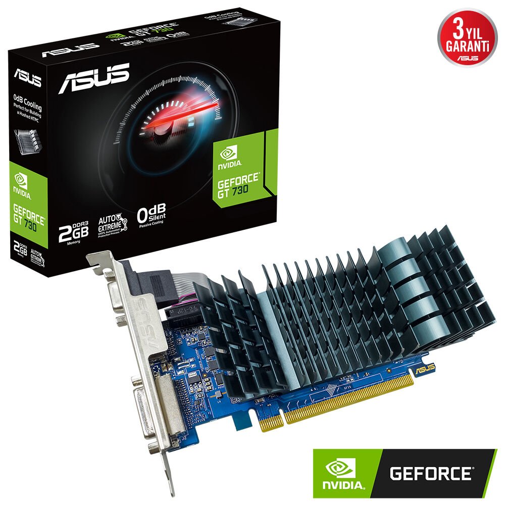 Asus Gt730-Sl-2Gd3-Brk-Evo Gt730 2Gb Gddr5 64Bit Vga/Dvi/Hdmi 16X